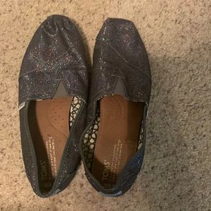 Sparkly Muti Color Toms size 8.5